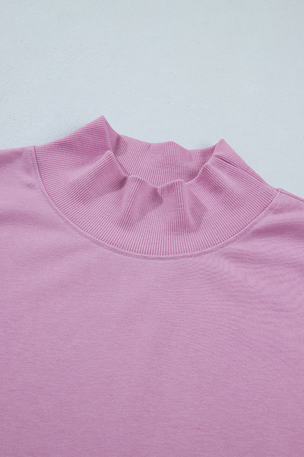 White Solid Color High Neck Cap Sleeve Loose Top