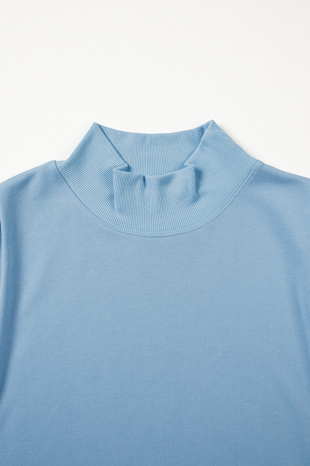 White Solid Color High Neck Cap Sleeve Loose Top