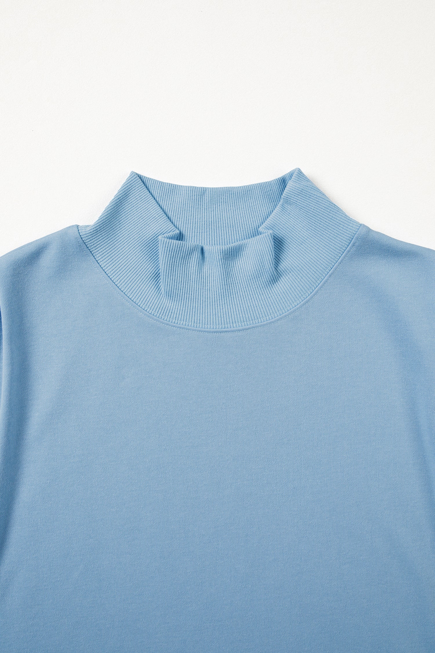 White Solid Color High Neck Cap Sleeve Loose Top