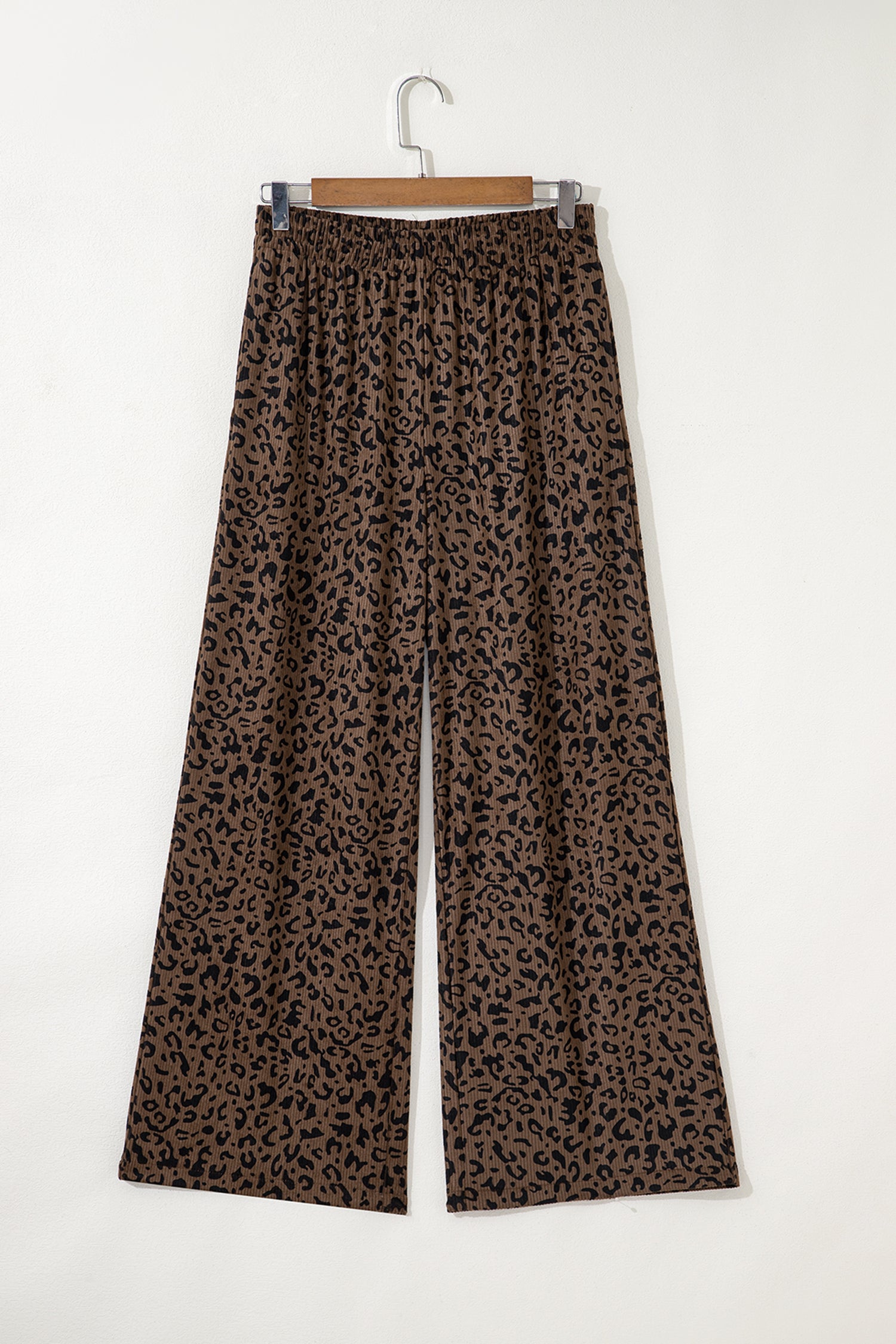 Elastic High Waist Loose Corduroy Pants