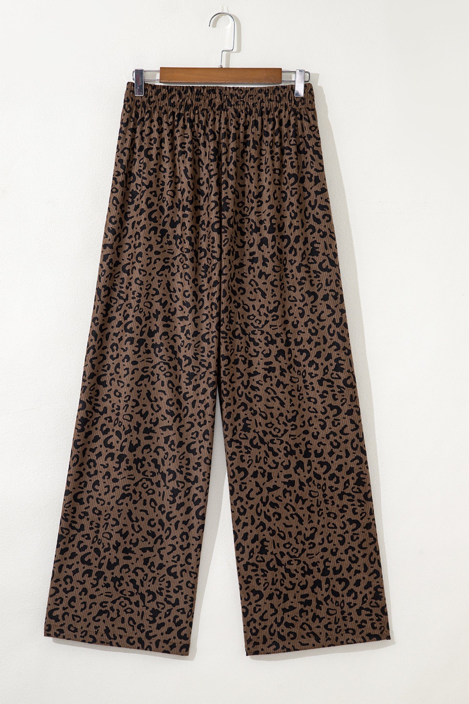 Elastic High Waist Loose Corduroy Pants
