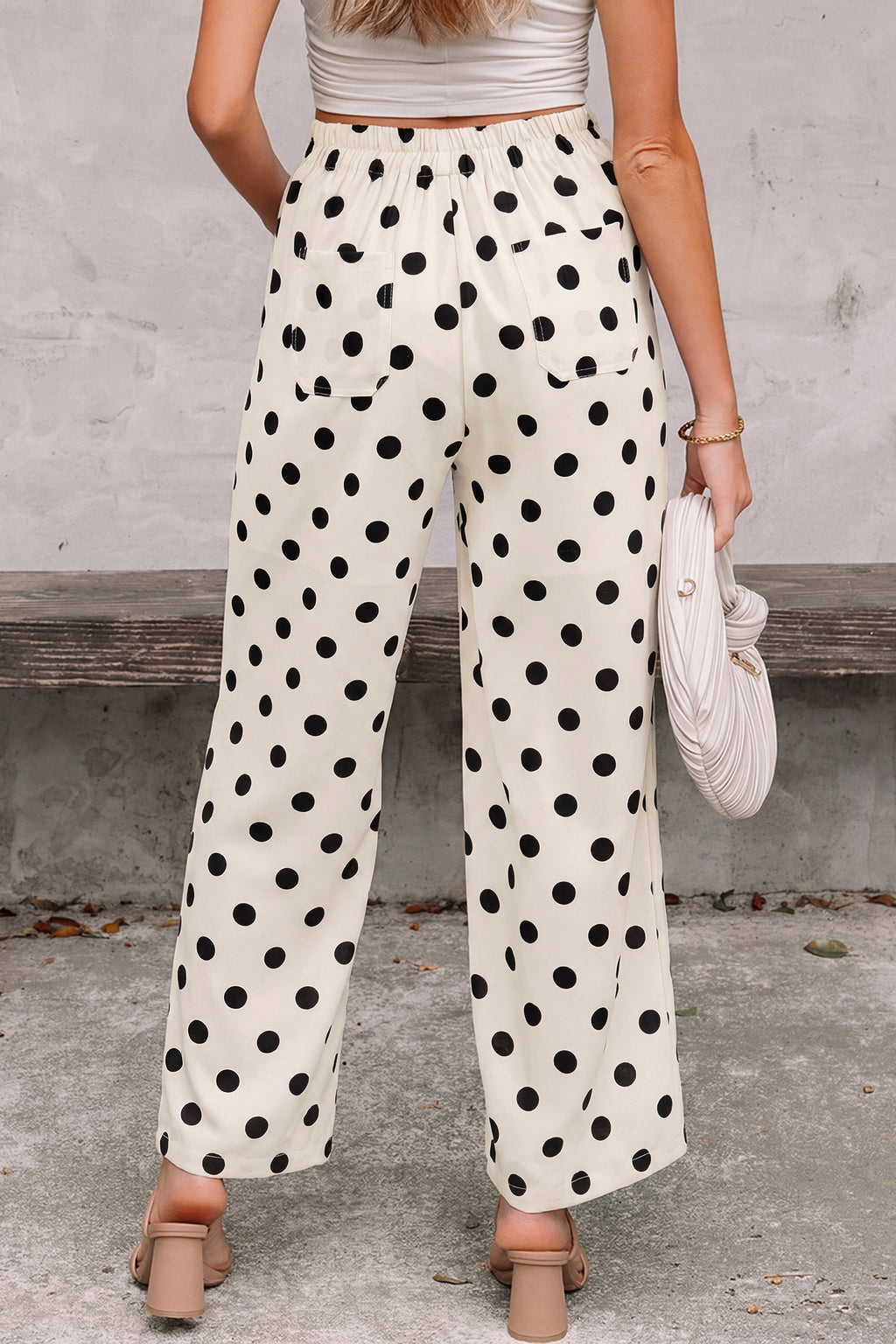 Pocket Mid-rise Straight Leg Pants