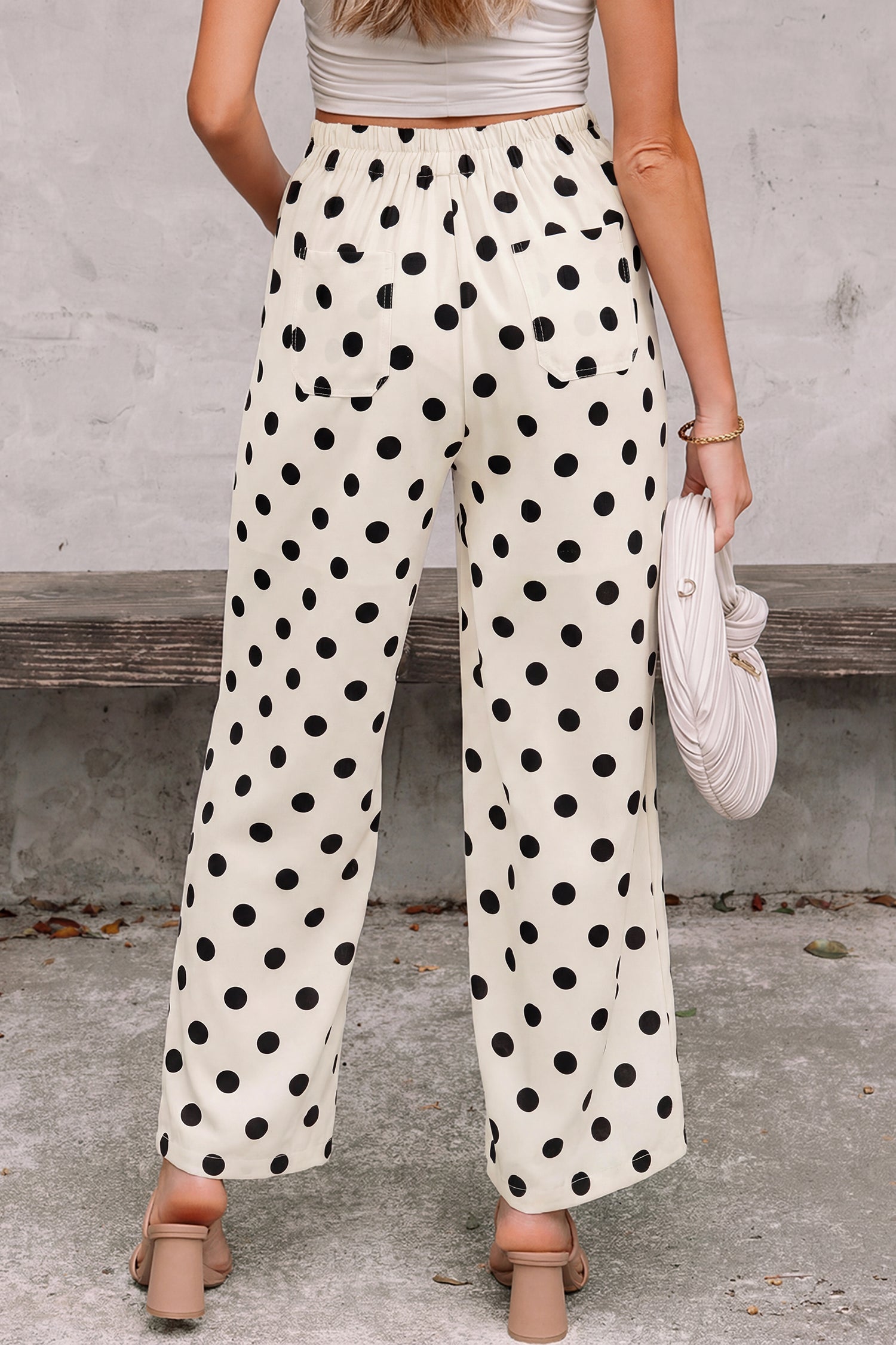 Pocket Mid-rise Straight Leg Pants
