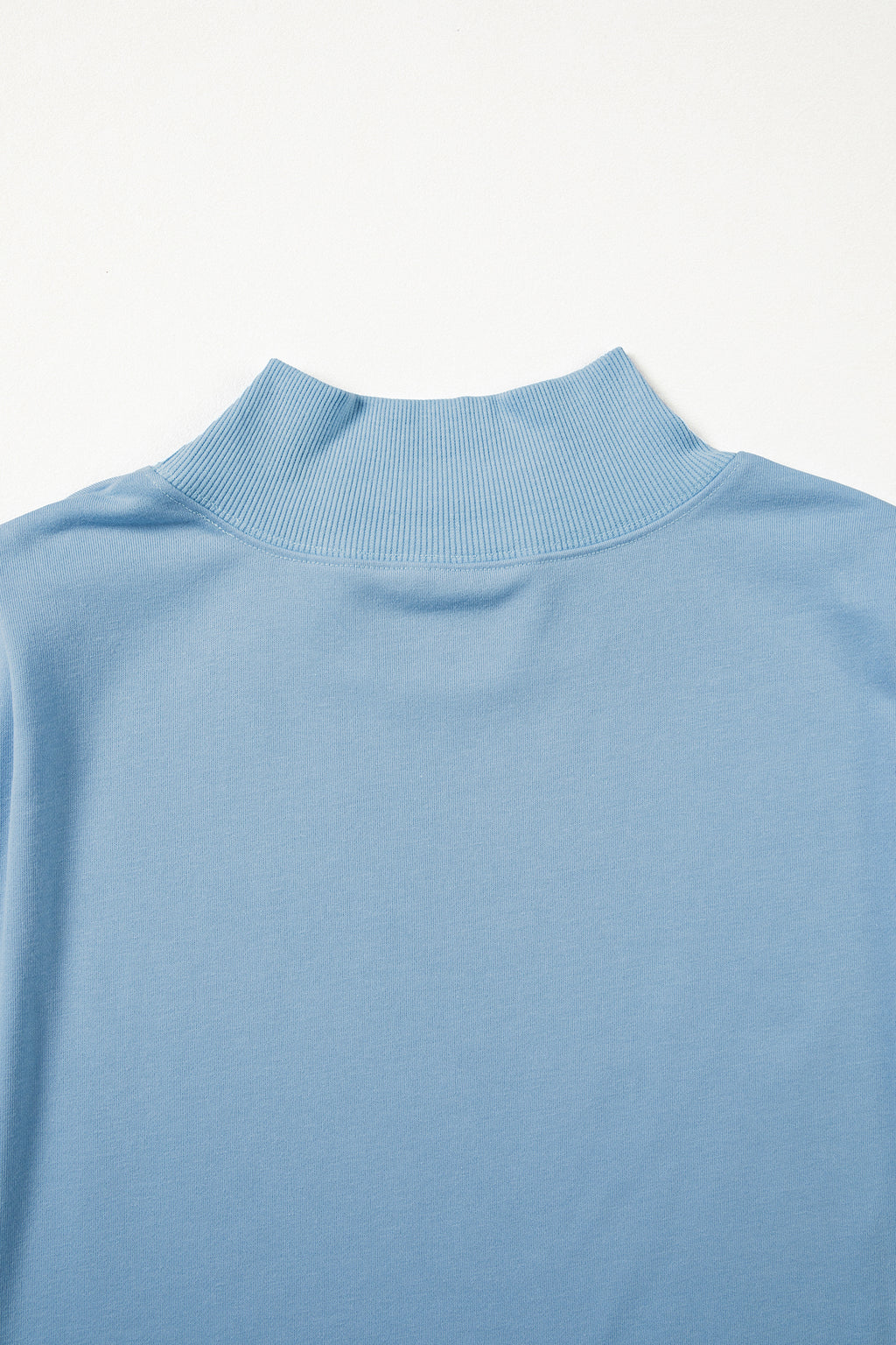 White Solid Color High Neck Cap Sleeve Loose Top