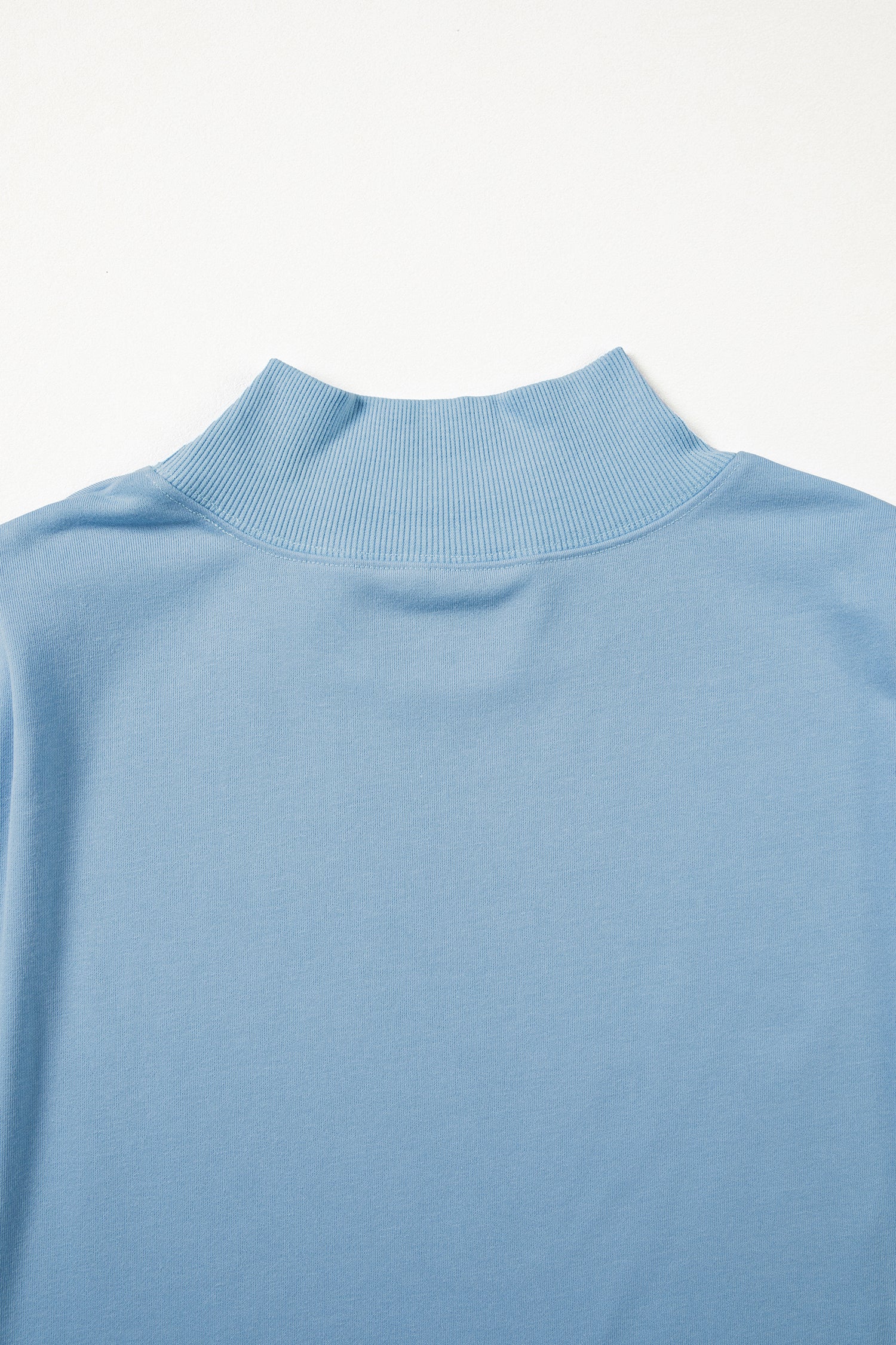 White Solid Color High Neck Cap Sleeve Loose Top