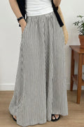 Elastic Waist Ultra Wide Leg Pants