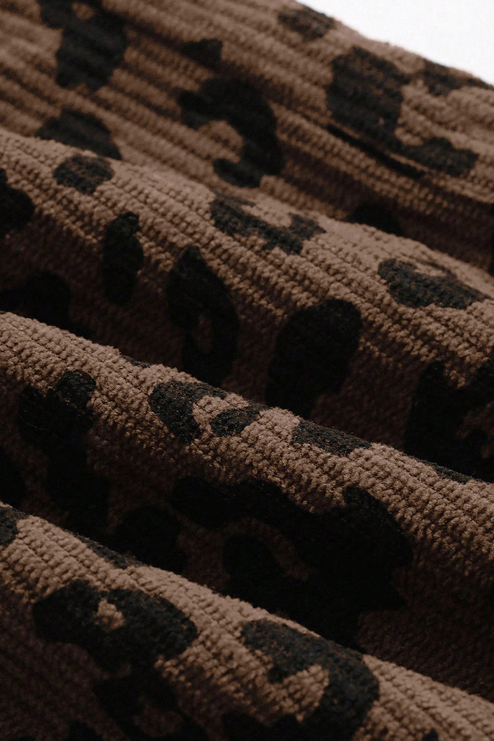 Elastic High Waist Loose Corduroy Pants